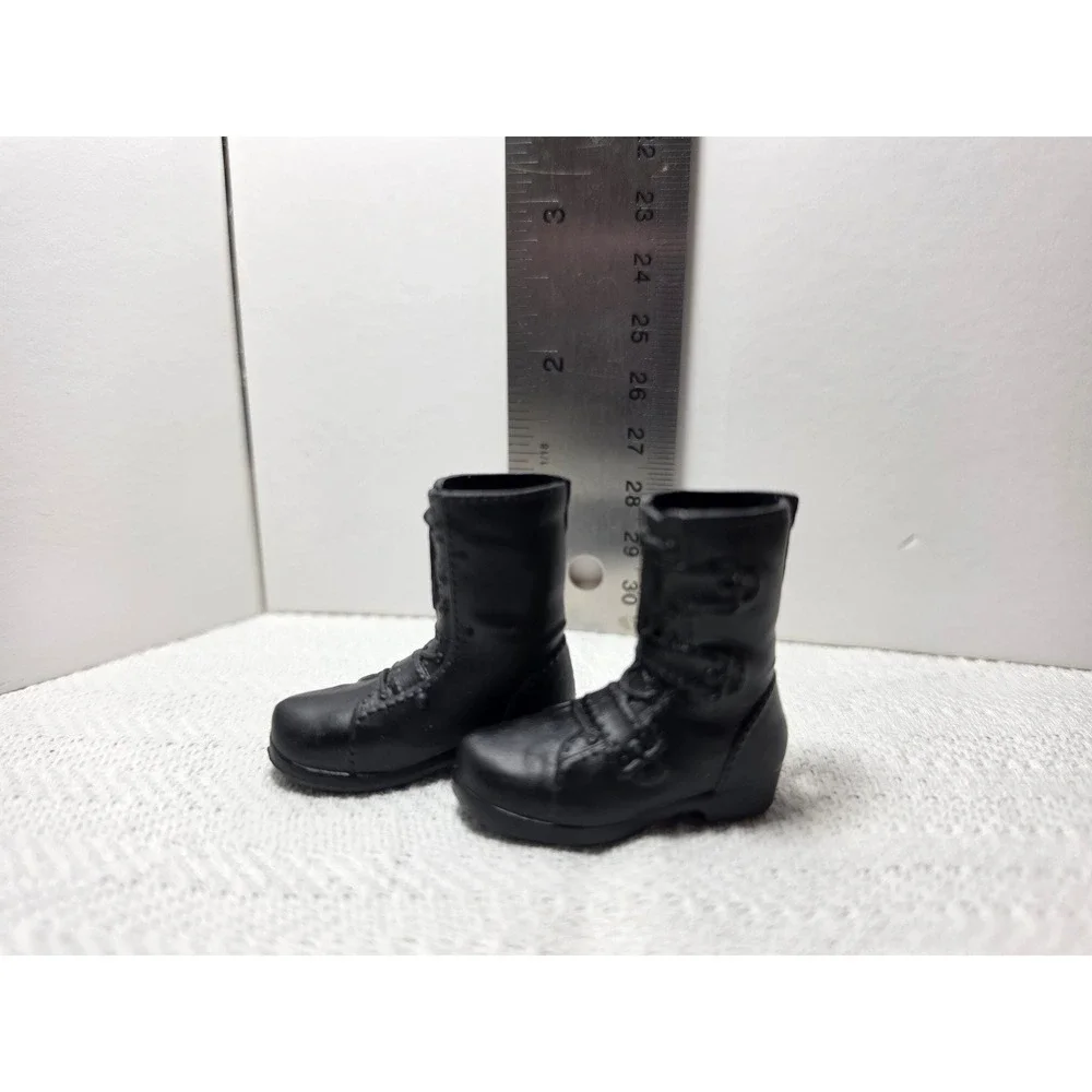 vintage black boots for a 12-inch‎ action figure, G.I. Joe Man replacement shoes